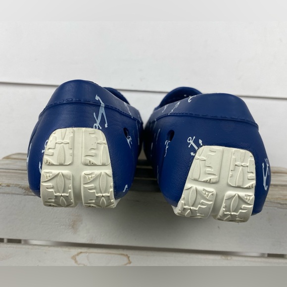 Floafers Country Club Driver loafers in navy with white anchor pattern men’s 13